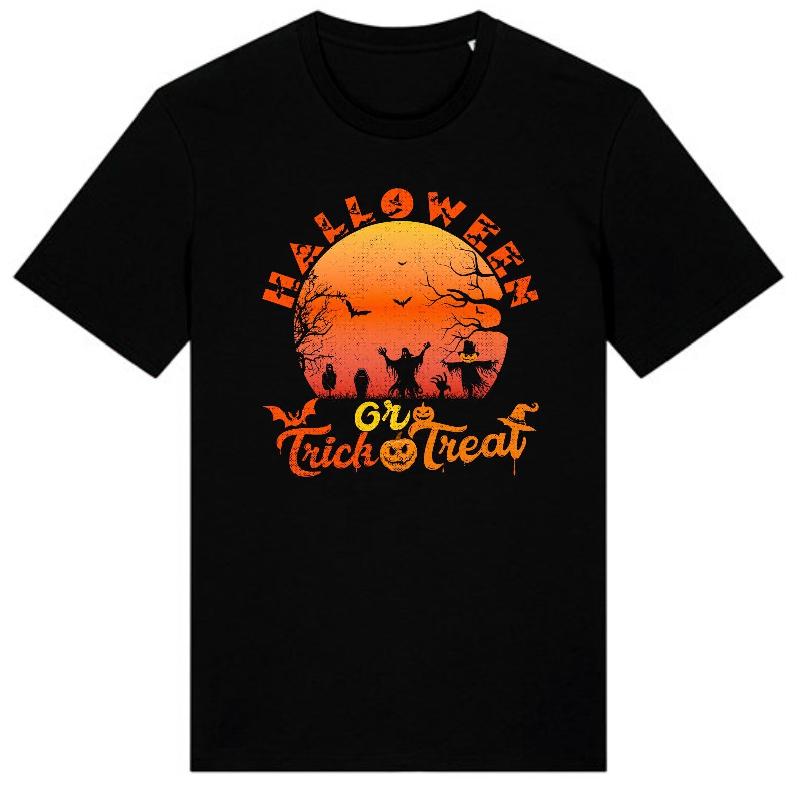 Halloween Pumpkin Trick or treat T Shirt,Halloween Night Party,Spooky Gift Top