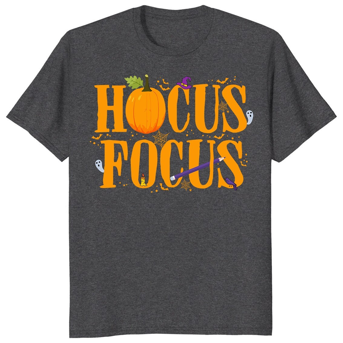 Hocus Focus Halloween Spooky Teacher Pumpkin Trick or Treat Gift Unisex T-Shirt