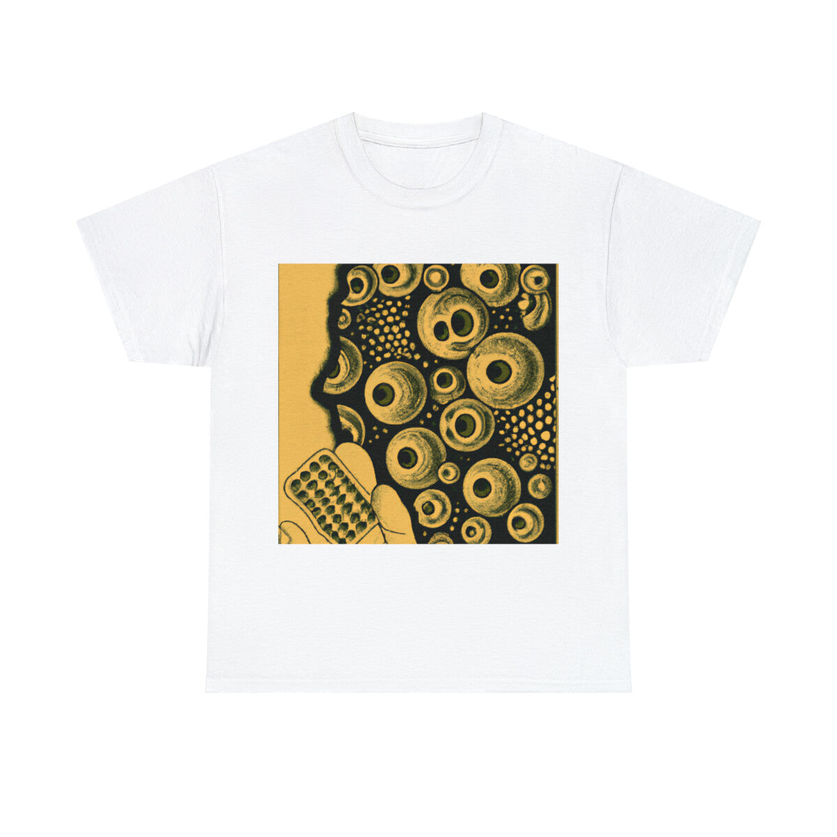 Scary Dark Fantasy Horror Art T Shirt Halloween Trypophobia Gross Disturbed Emo