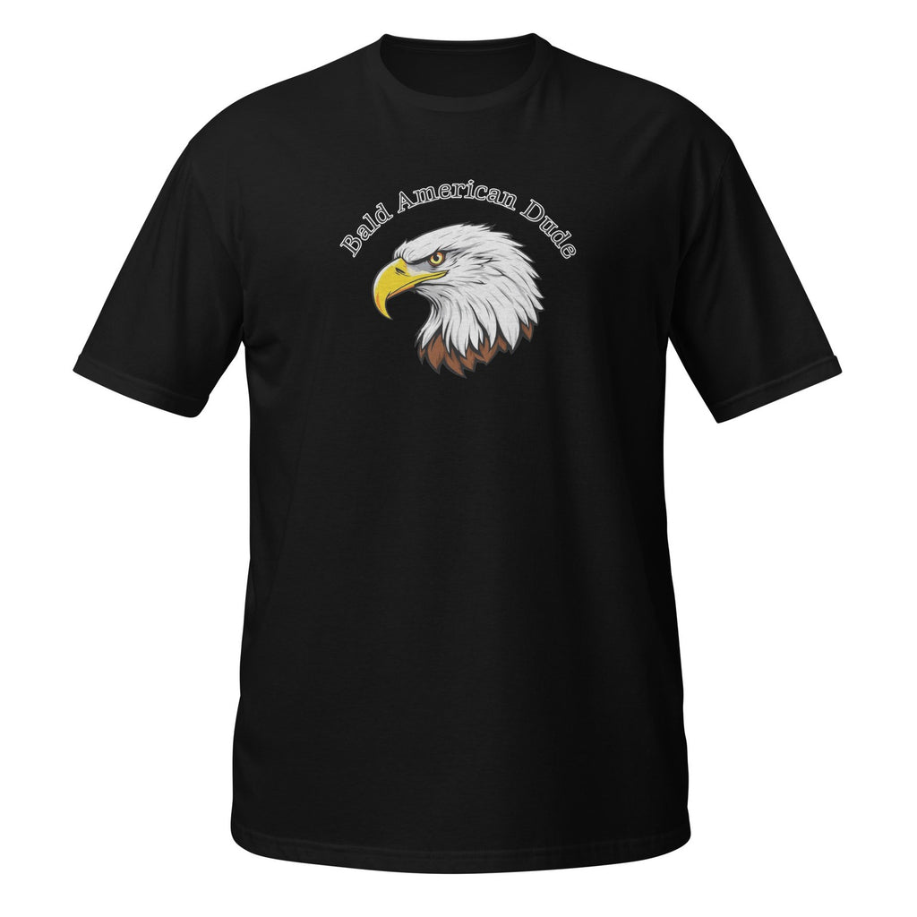 Bald American Dude Short-Sleeve Unisex T-Shirt Patriotic Eagle USA America Hair