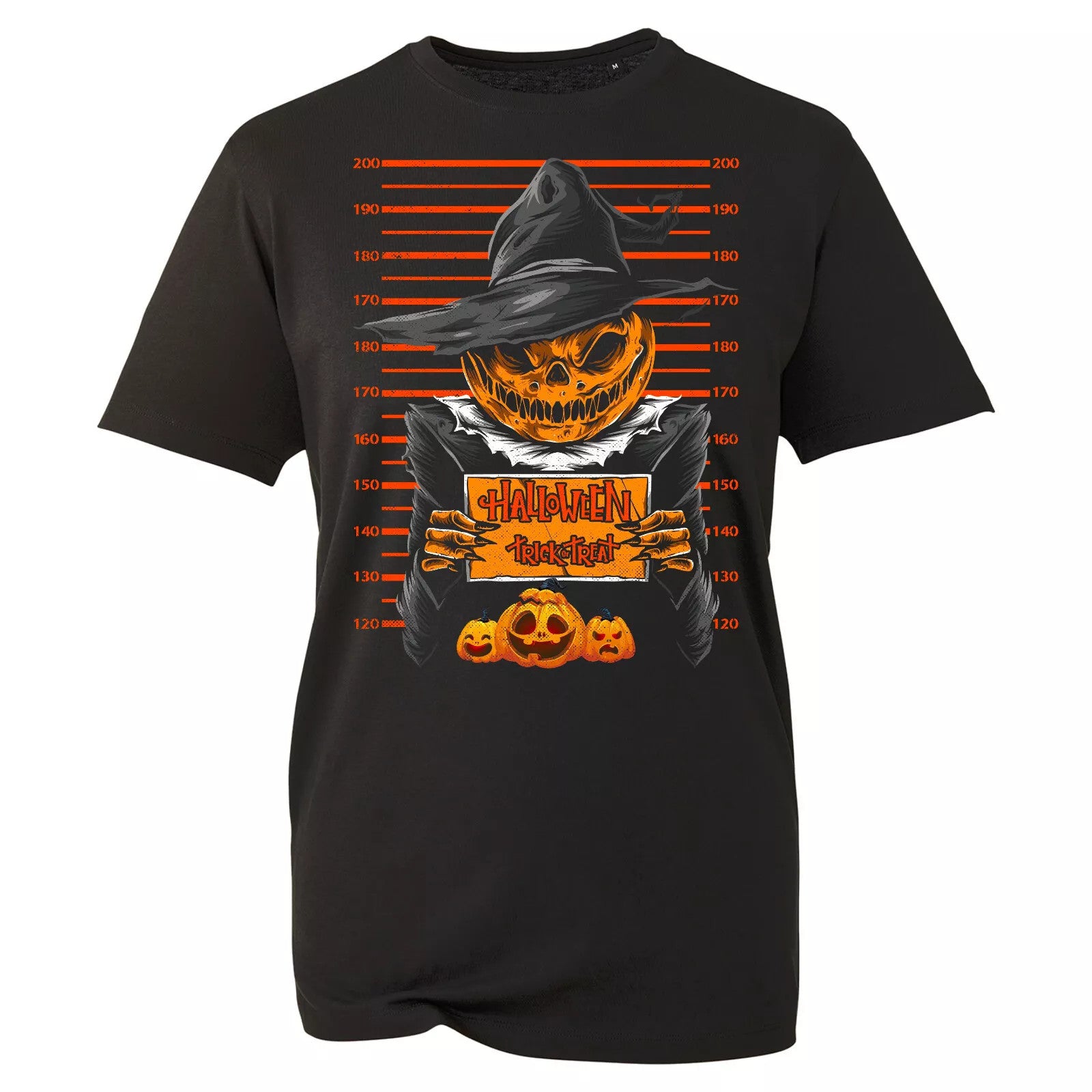 MugShot Pumpkin Halloween Trick Or Treat T-Shirt Funny  2025