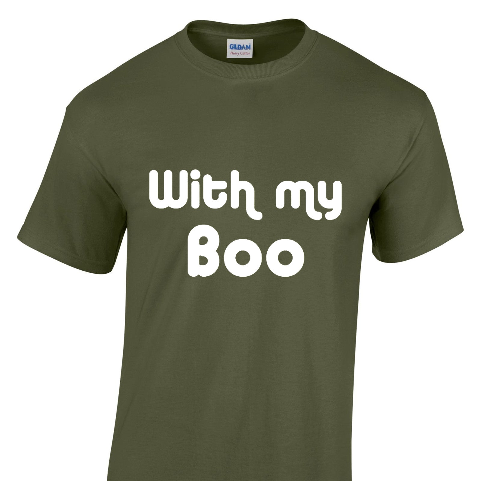 Mens Halloween Tshirt - With My Boo Party Night Trick Or Treat Costume T Shirt