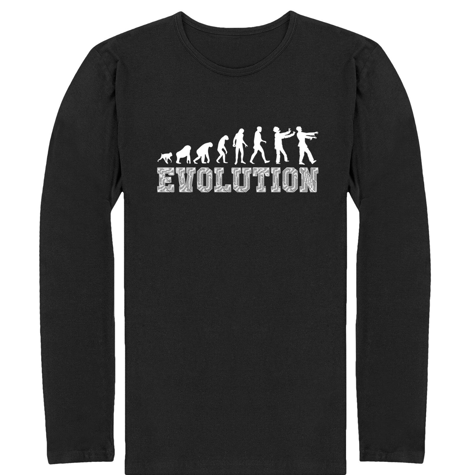 Zombie Evolution Long Sleeve Shirt Horror Undead Halloween Scary Long Sleeve Top