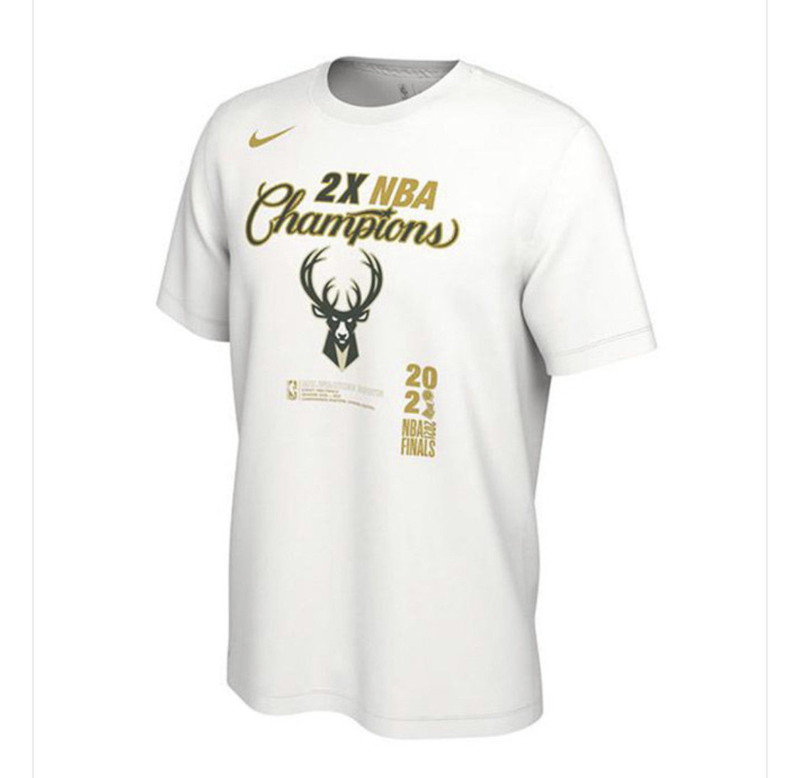Mens Nike Milwaukee Bucks 2021 Champions Locker Room T-shirt Size L or XL NWT