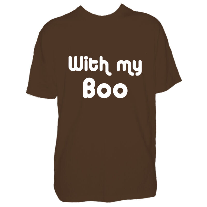 Mens Halloween Tshirt - With My Boo Party Night Trick Or Treat Costume T Shirt