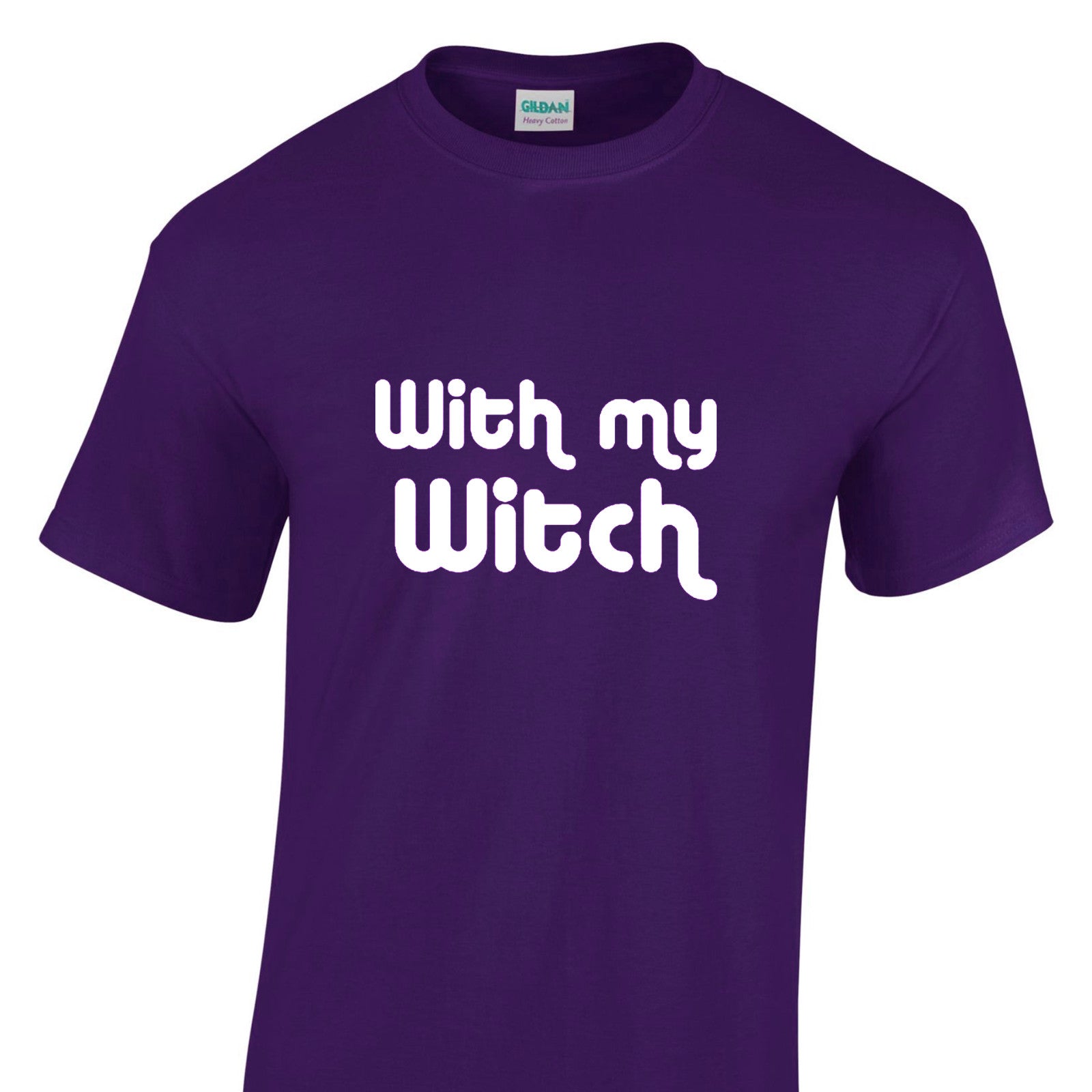 Mens Halloween Tshirt - With My Witch Party Night Trick Or Treat Costume T Shirt