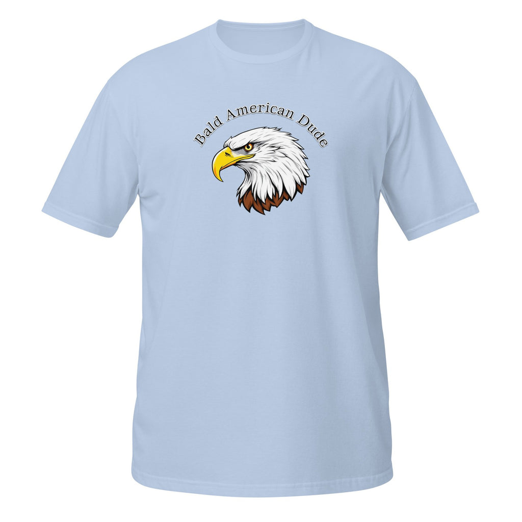 Bald American Dude Short-Sleeve Unisex T-Shirt Patriotic Eagle USA America Hair