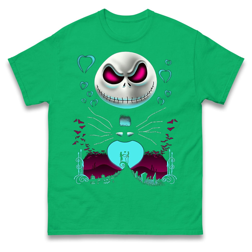 Horror Skeleton Face Halloween T Shirt