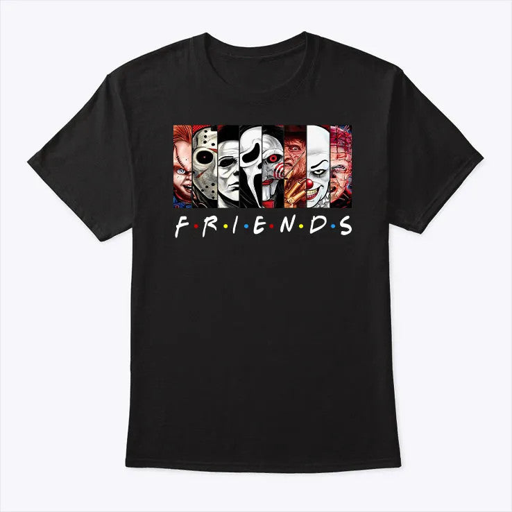 Friends Horror Shirt Happy Halloween Horror T-Shirt Unisex Fan Gift S-5XL
