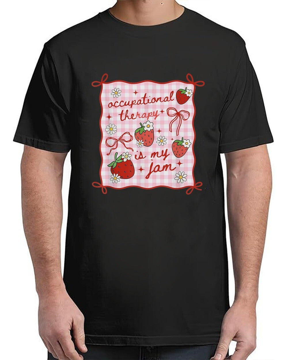 Therapy Cute Strawberry OT Back To School T-Shirt Funny Unisex S-4XL