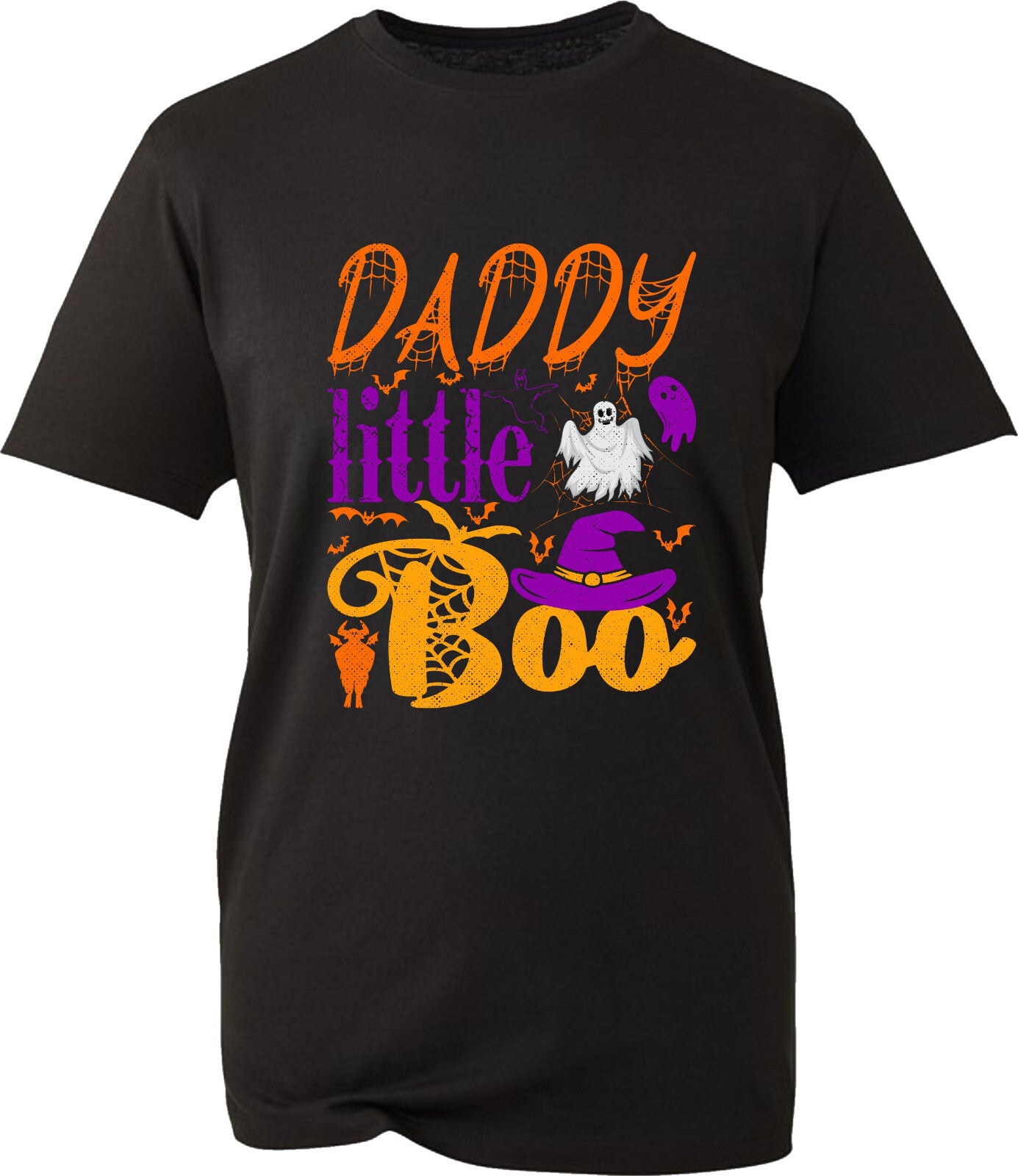 Daddy Little Boo T-Shirt Halloween Scary Boo Ghost Horror Party Unisex Gift Top
