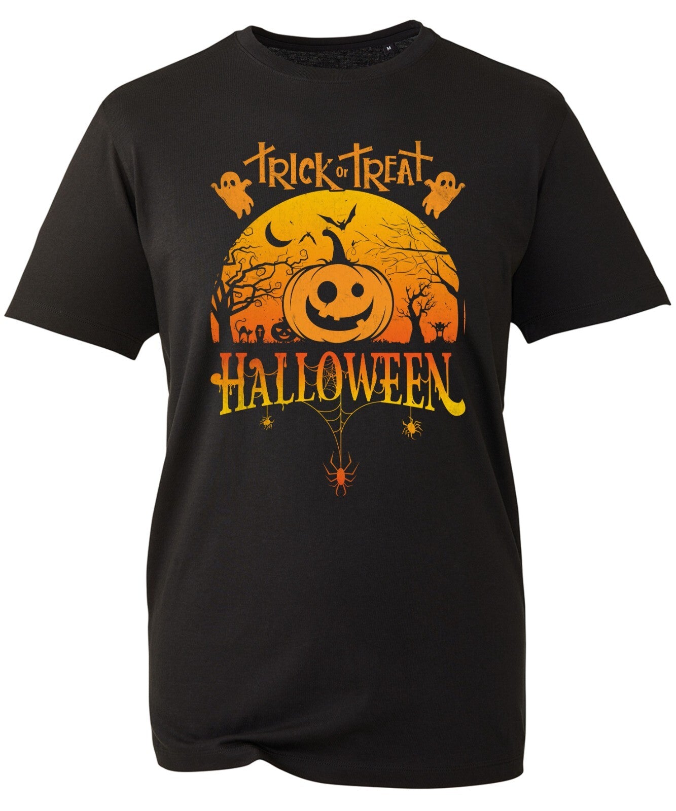 Trick Or Treat Halloween T-Shirt Vintage Nightmare Witch Scary Spooky Ghost Tops