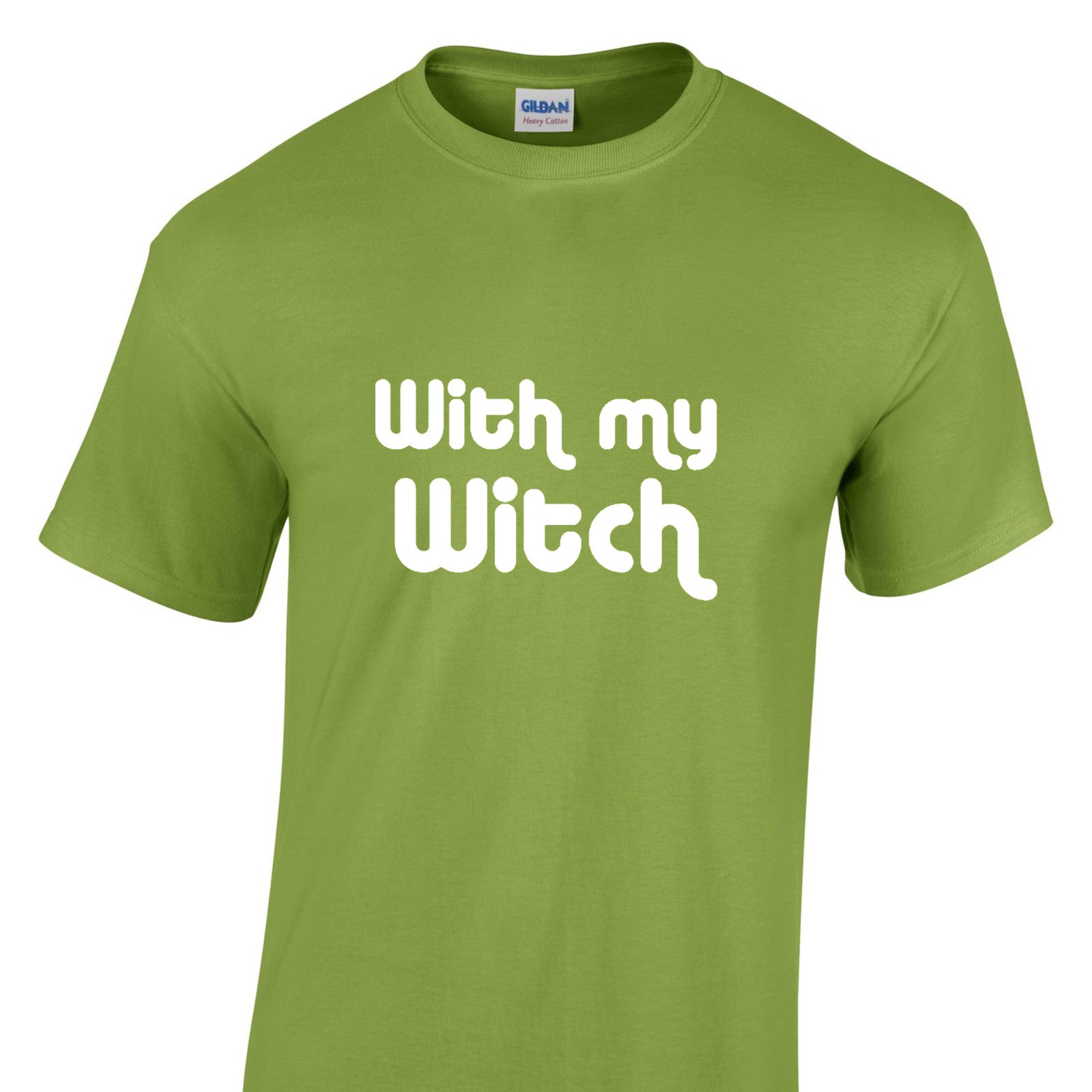 Mens Halloween Tshirt - With My Witch Party Night Trick Or Treat Costume T Shirt