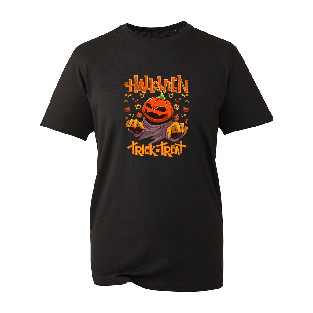 Horror Pumpkin Halloween Trick or Treat T-Shirt, Funny Scary Happy Halloween Top