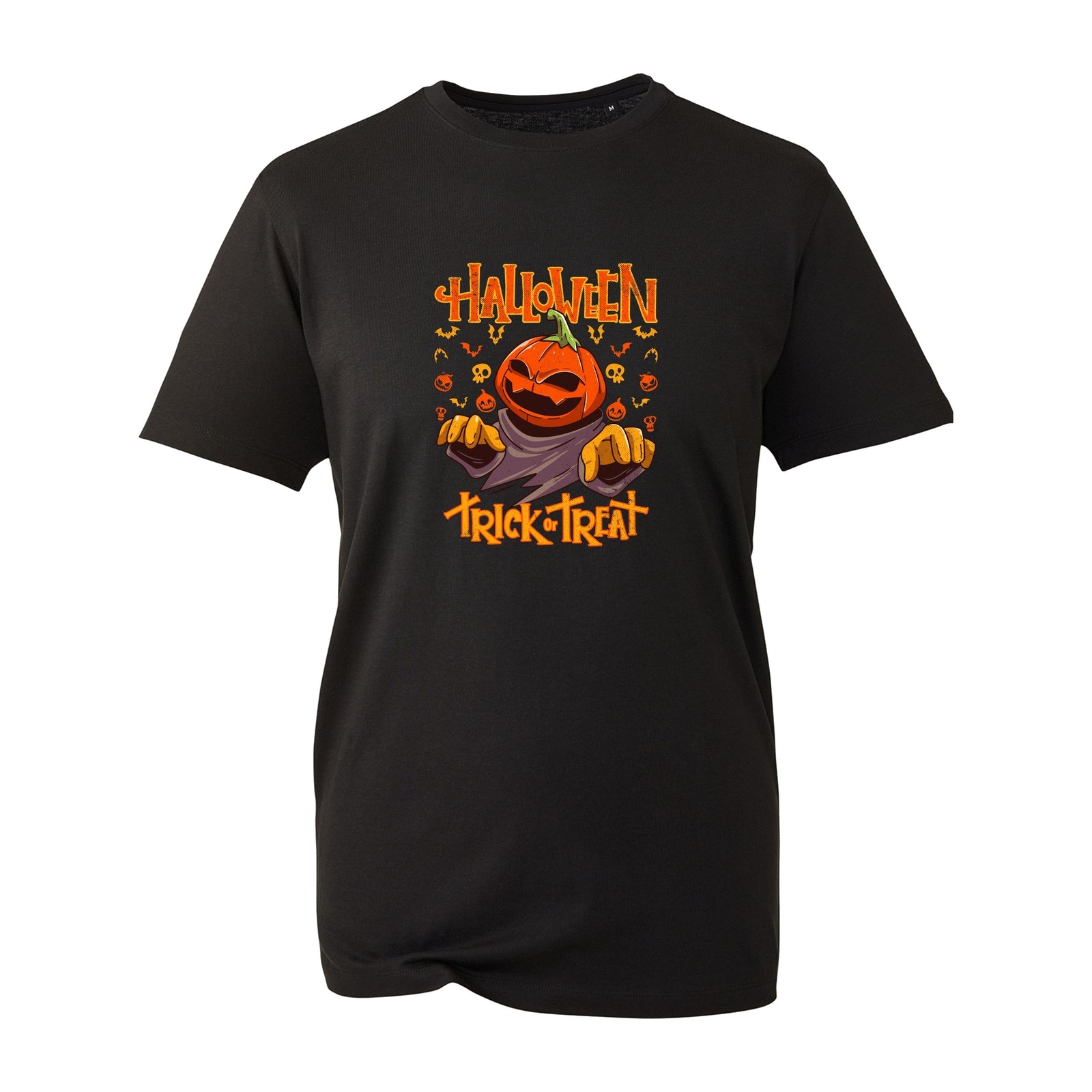Horror Pumpkin Halloween Trick or Treat T-Shirt, Funny Scary Happy Halloween Top