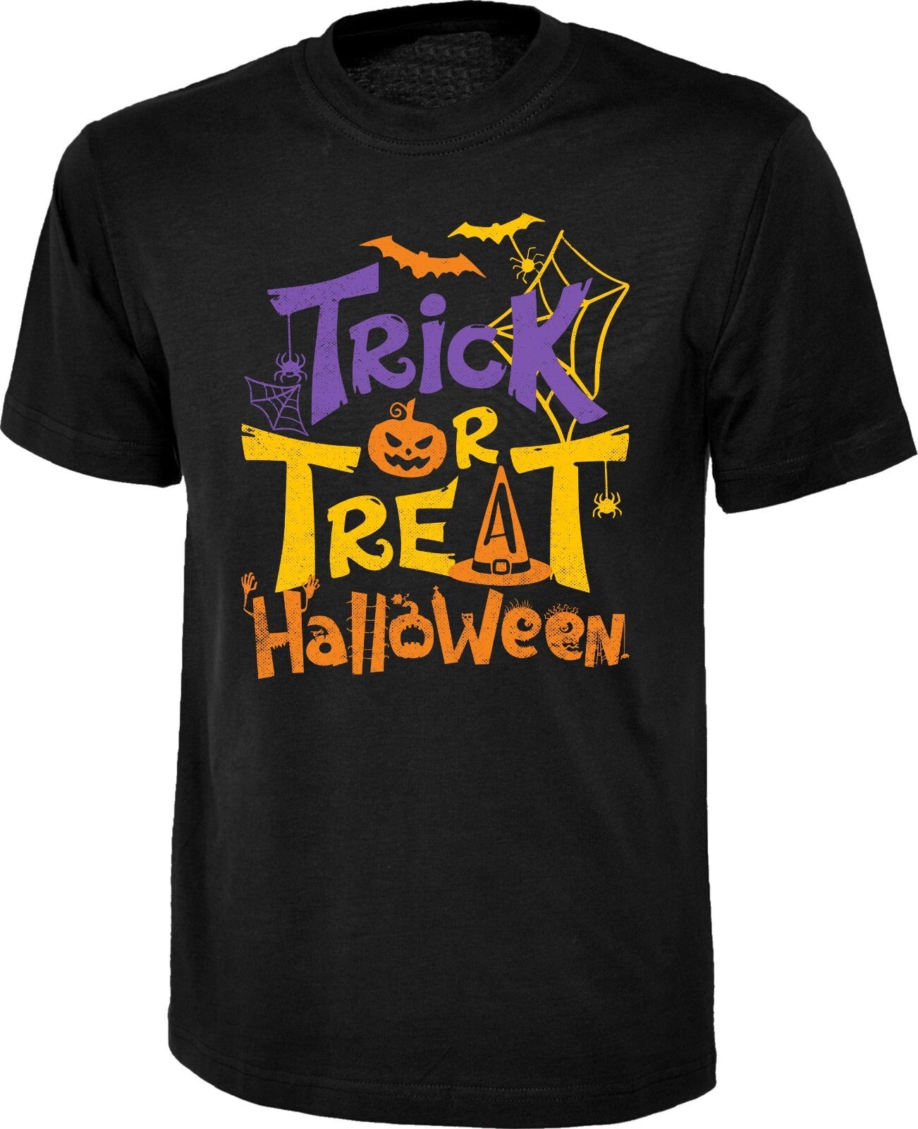 Trick Or Treat Halloween T-Shirt Scary Horror Nightmare Pumpkin Ghost Unisex Top