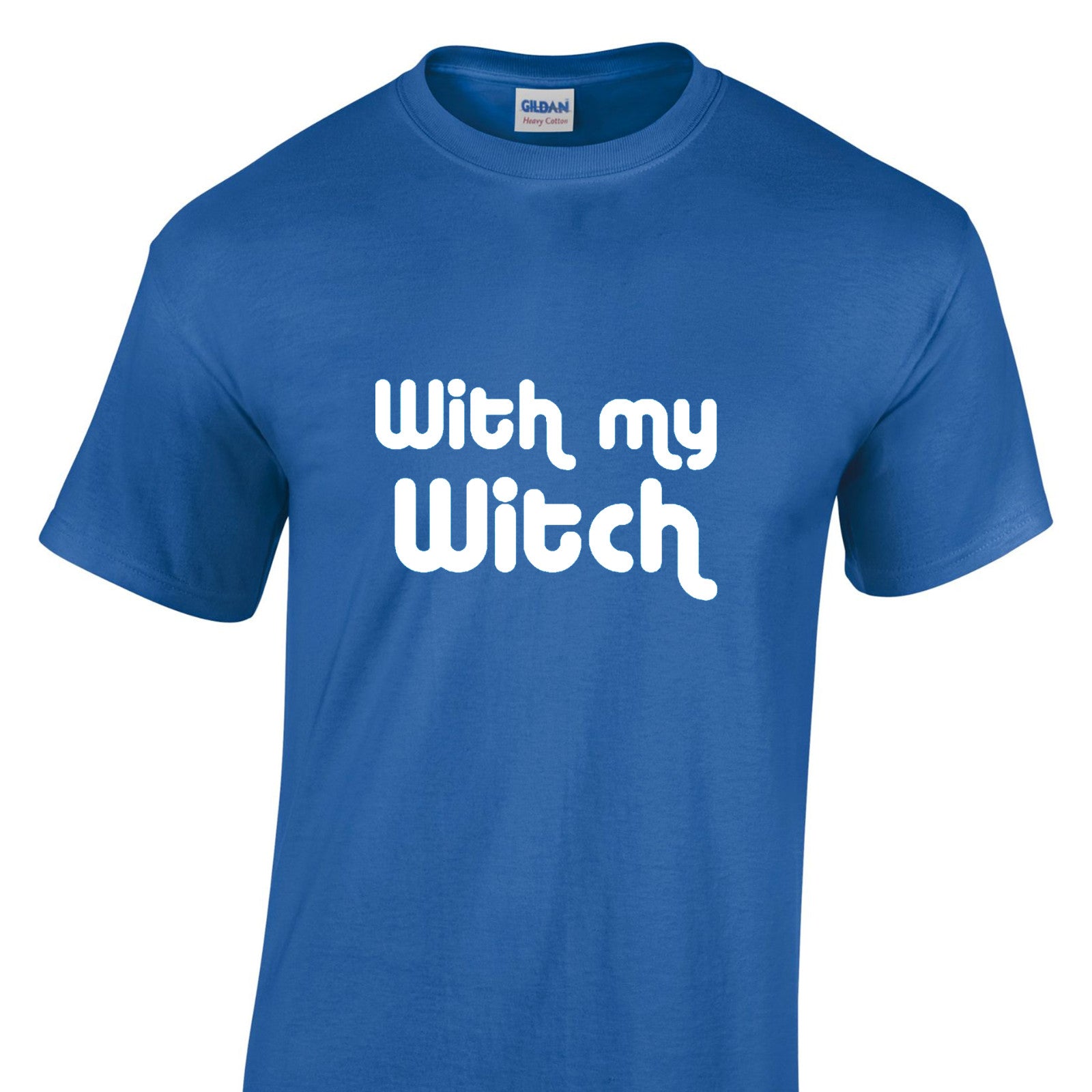Mens Halloween Tshirt - With My Witch Party Night Trick Or Treat Costume T Shirt