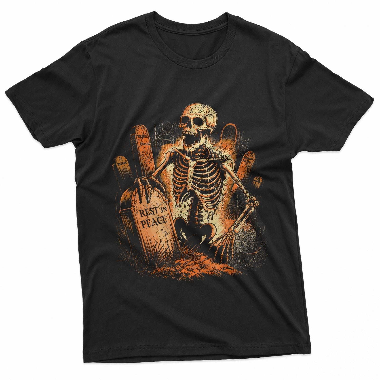 Zombie Skeleton Undead Horror Funny Halloween T-Shirt