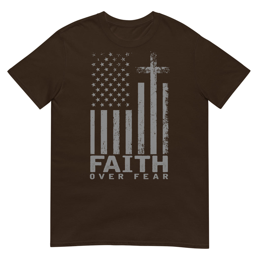 America Pride US Flag Faith Over Fear Prayer T-Shirt