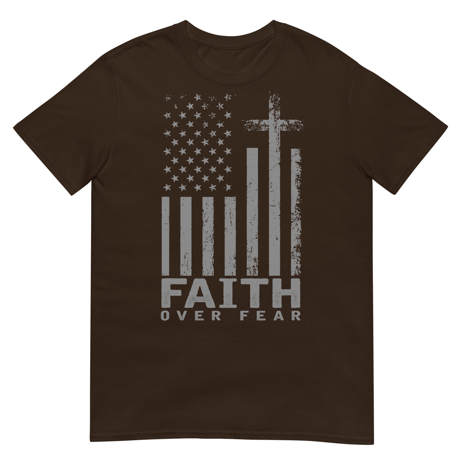 America Pride US Flag Faith Over Fear Prayer T-Shirt