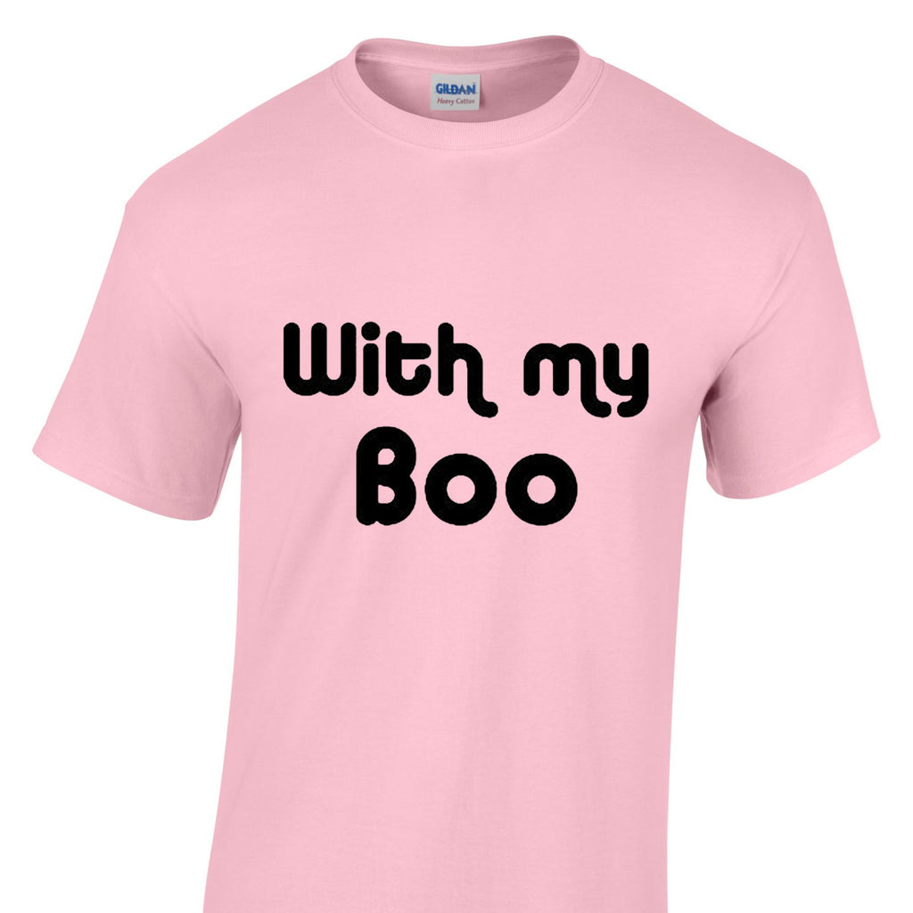Mens Halloween Tshirt - With My Boo Party Night Trick Or Treat Costume T Shirt
