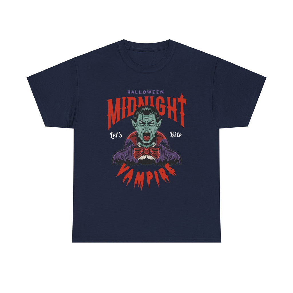 Halloween Midnight Let's Bite Vampire Tshirt  Costume October Trick Or Treat