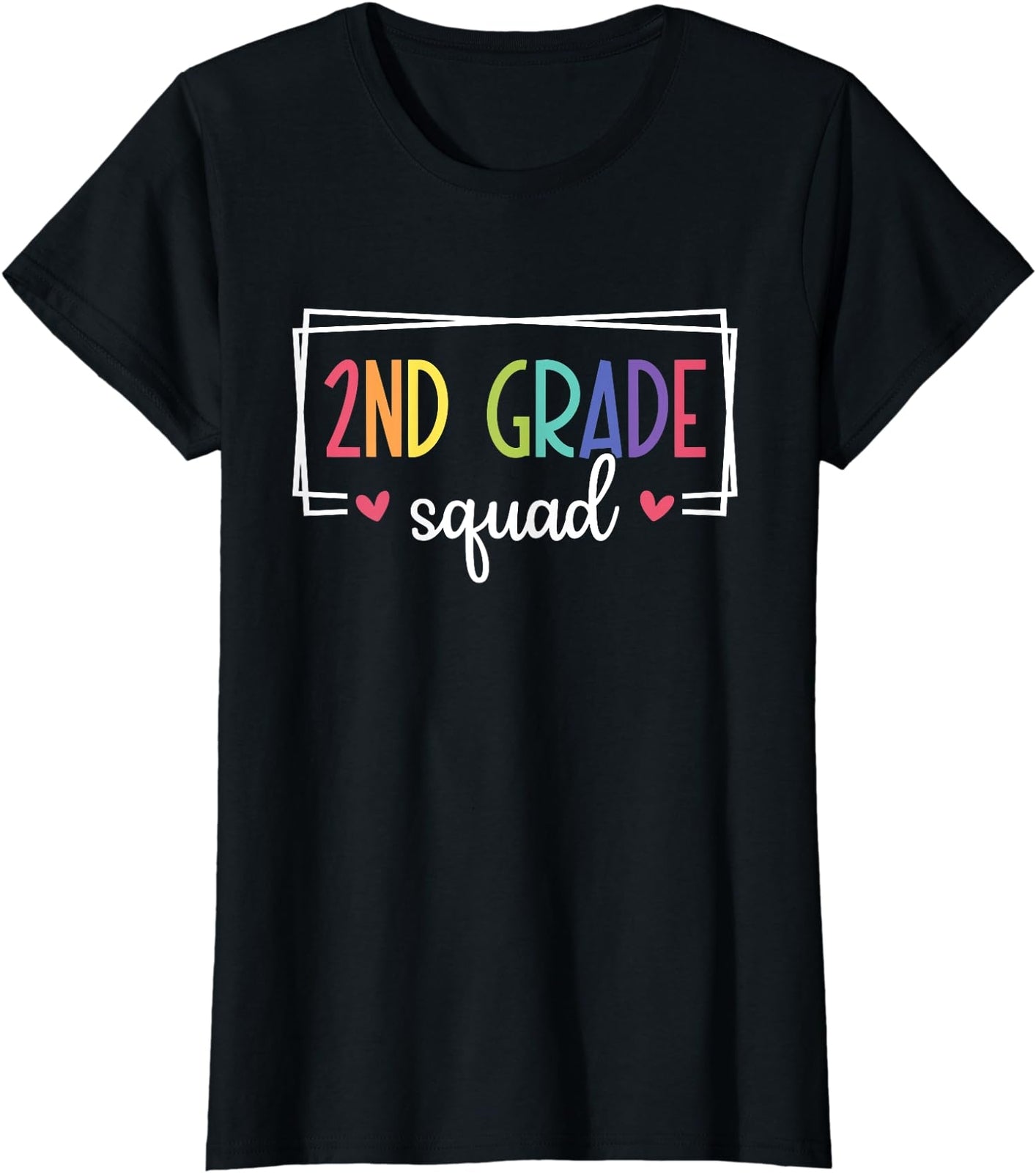 Second Grade Squad Teachers 2nd Grade Back to School Ladies' Crewneck T-Shirt