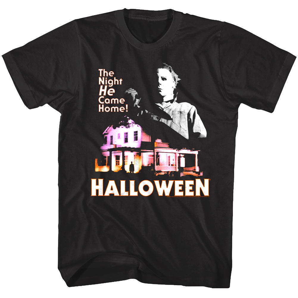 Halloween Haunted House Night HE Came Home Men's T Shirt Horror Movie Michael