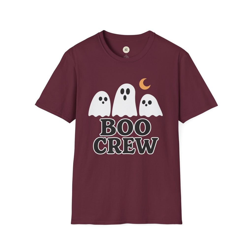 Boo Crew Halloween Unisex T-Shirt, Scary Ghost Trick or Treat Costume Tee