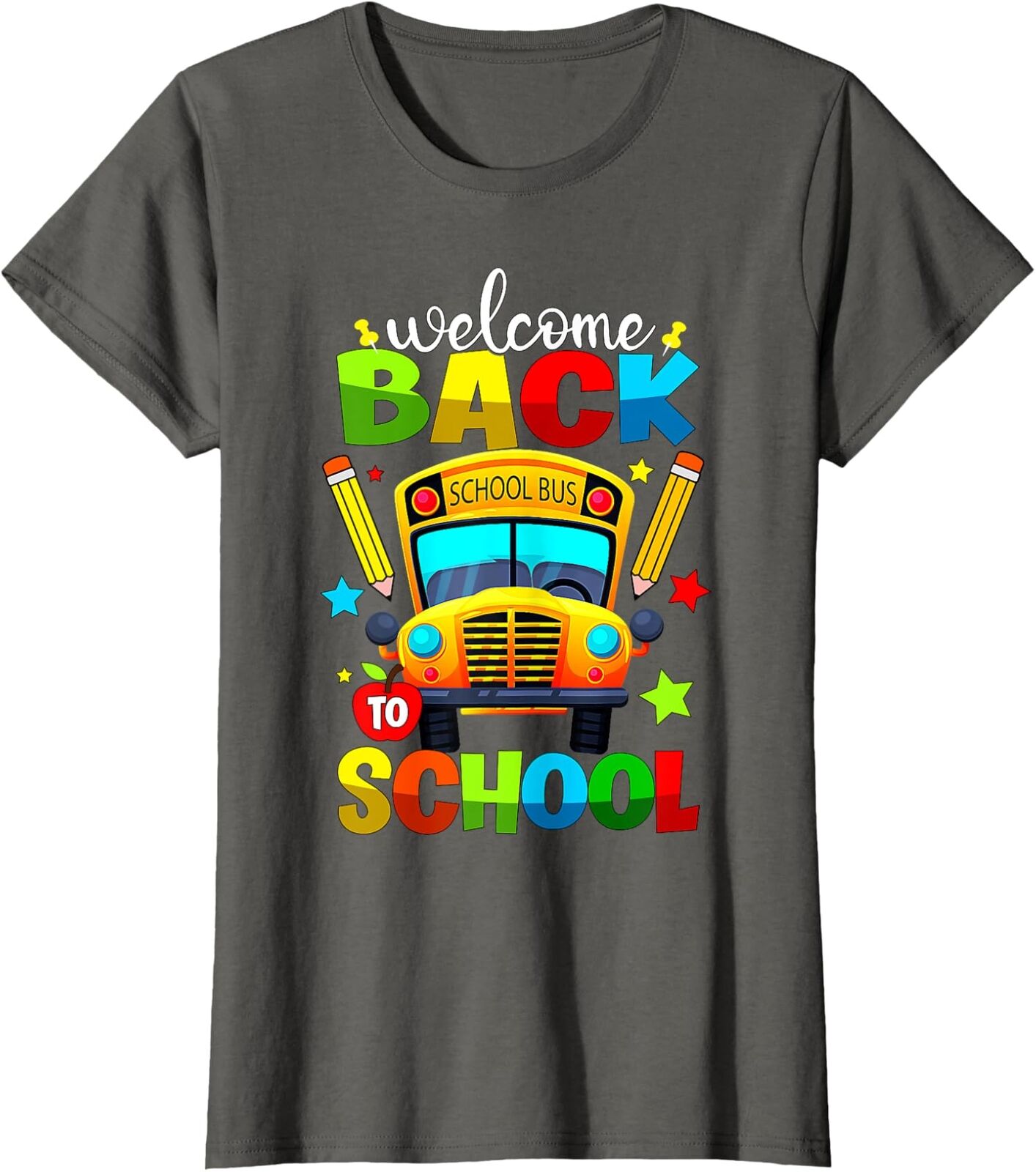 Welcome Back To School Happy First Day Of School  Ladies' Crewneck T-Shirt