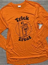 NWT Fall Lularoe Halloween Hudson Trick or Treat Ghost Pumpkin Orange Size 3XL