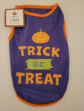 halloween pet medium trick or treat t shirt purple BNWT!