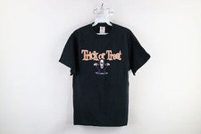 Vintage 90s Mens Medium Faded Halloween Trick or Treat Scream T-Shirt Black