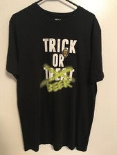 TRICK OR TREAT-BEER Glow In The Dark Halloween T Shirt Mens L New