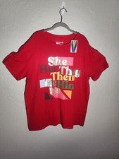 #takepride Adult PRONOUNS She/her/They/them Short Sleeve T-Shirt Red L Large NWT