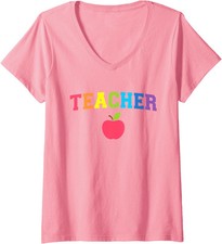Teacher Inspirational Back To School Costume Design Ladies' V-Neck Tshirt