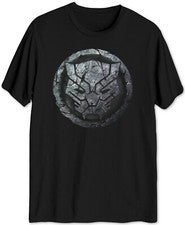 $34 Marvel Men's Black Short-Sleeve Crew-Neck Black Panther Graphic T-Shirt XL