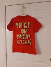 Halloween Men's Size Medium Trick or Treat Witches cotton T-Shirt 