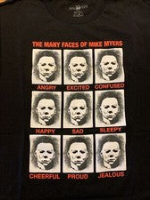 Halloween The Many Faces Of Michael Myers Large Black T Shirt Horror Slasher