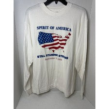 Vintage Spirit Of America September 11 2001 Long Sleeve T-Shirt Adult L