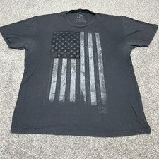 1776 Mens Shirt Extra Large Cotton Grey Black White America Black Patriotic Flag