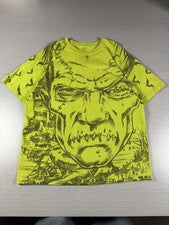 Frankenstein Monster Shirt Men Large Green Halloween Tee Affliction Style Grunge