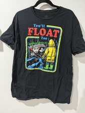 IT  Youll Float Too T Shirt XL Black Halloween Horror Movie Film IT X