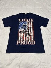 2000’s USA Proud Soldier T-Shirt Size L United States Military Armed Forces Army