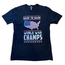 Next Level Back to Back World War Champs Graphic T-Shirt Women's Size Medium