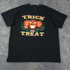 INK Inc Shirt Mens XXL Black Short Sleeve Halloween Trick Or Treat T Shirt
