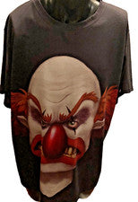 Graphic Black T Shirt Mens Australia XXL 2XL Horror Scary Clown Theme Halloween
