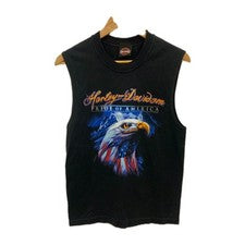 2009 Harley-Davidson Sleeveless T-Shirt Small Bravado Pride of America Eagle#61