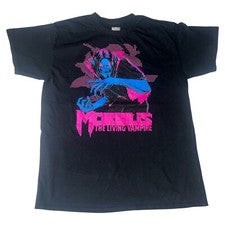 Marvel Morbius Neon Morbius Halloween Black Graphic Men's T-shirt Size LG USED