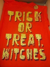 T Shirt Halloween Trick Or Treat Witches New With Tags Orange  EXTRA Large 